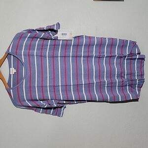 LLR XS Irma Stretchy Stripes Tunic High Low T
